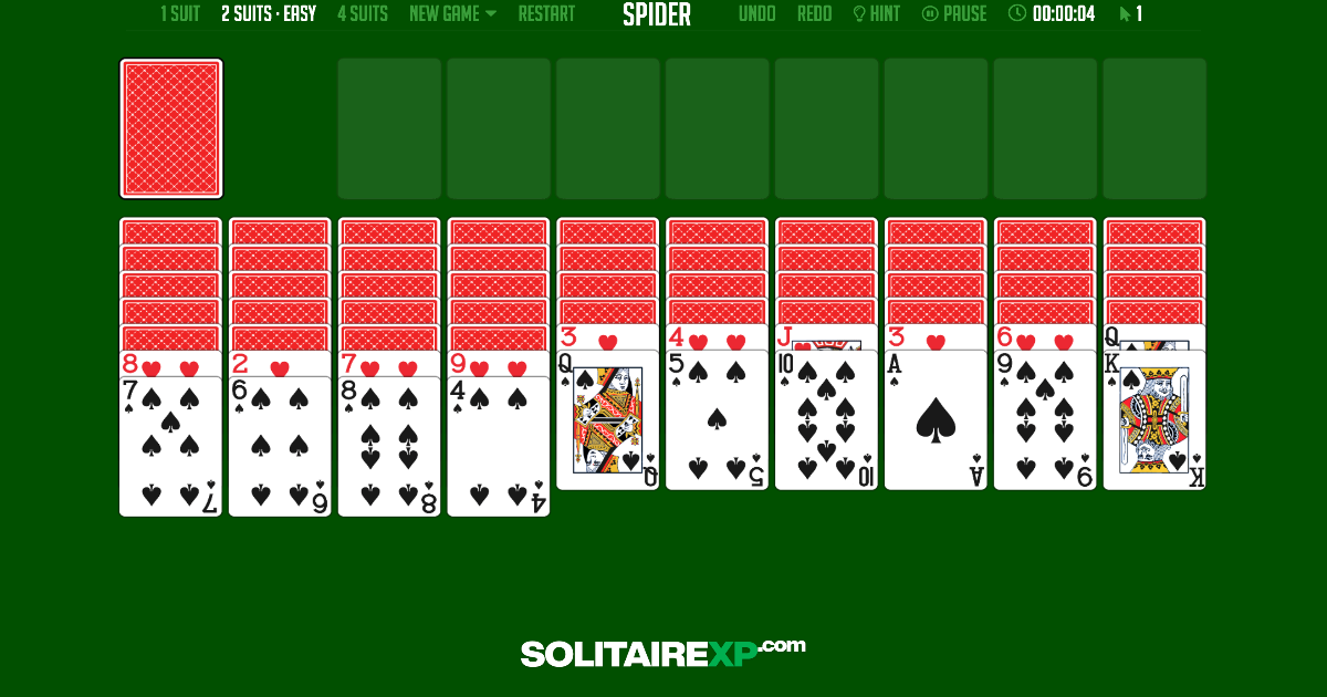 Spider Solitaire 2 Suits