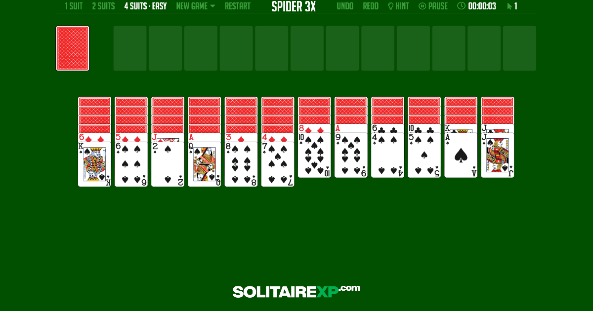Spider Triple Solitaire 4 Suits