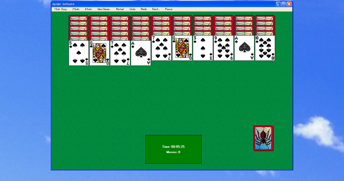 Windows Spider Solitaire